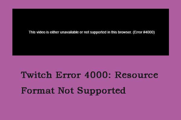twitch error not supported source
