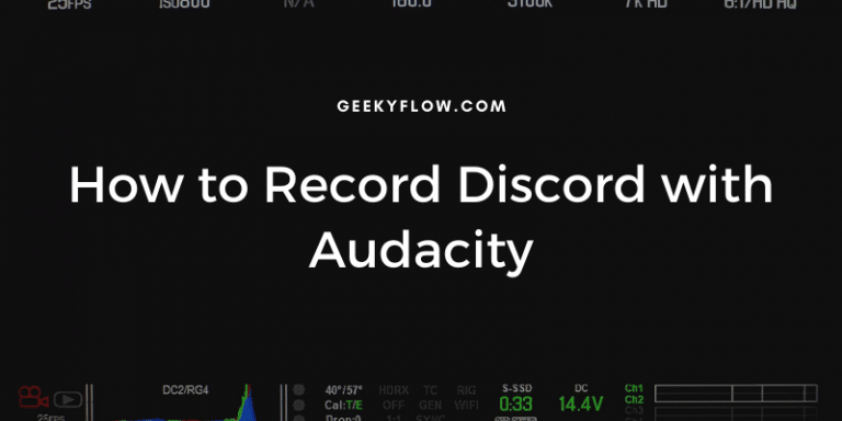 recording discord with audacity