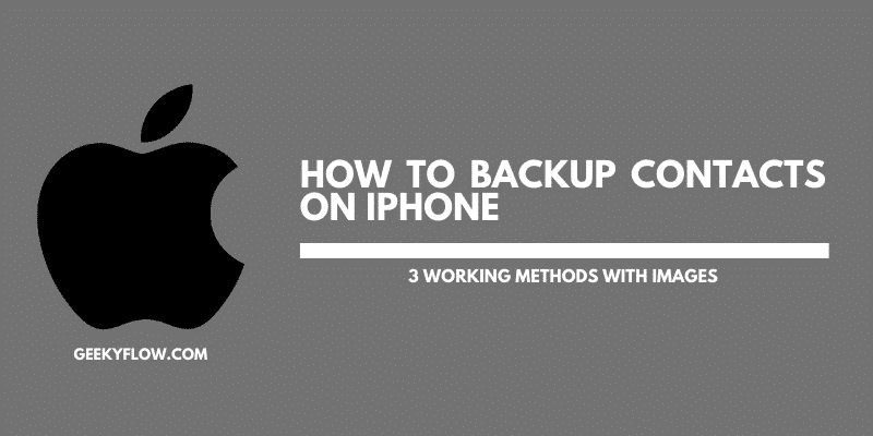 How to backup contacts on Iphone