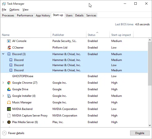 how to stop discord from opening on startup