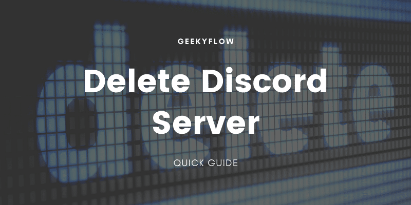 how to delete discord server