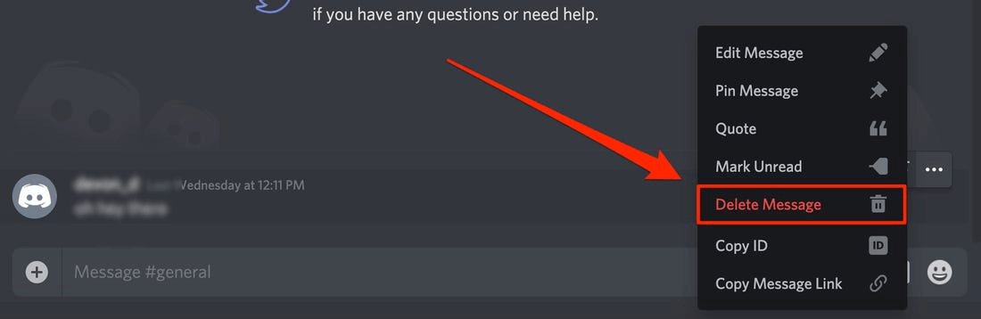 how to delete discord messages