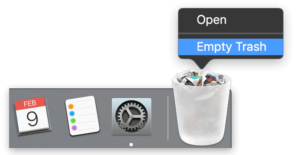 mac empty trash