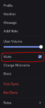how to mute someone on discord