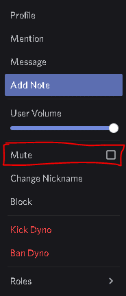 how to mute someone on discord