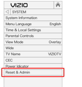how to factory reset vizio tv
